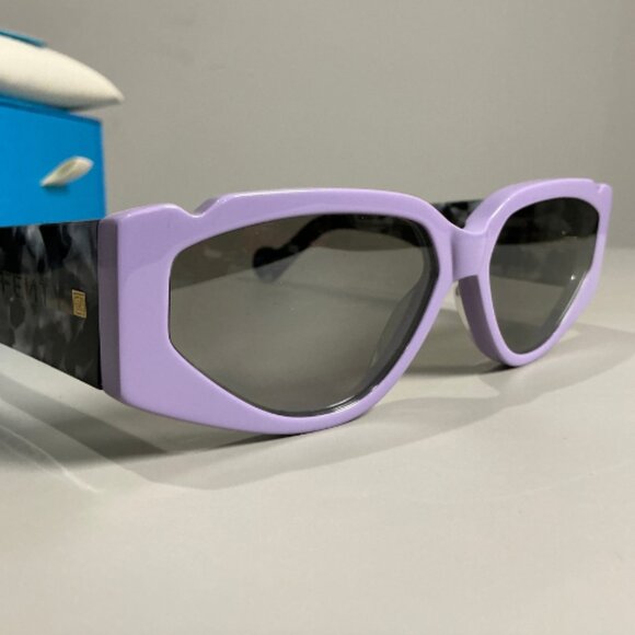 Fenty Off Record Rectangular Cat-Eye Sunglasses Lavender Tortoise main image 10